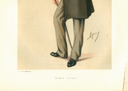 Antique Vanity Fair Print 'Baker Pasha', 1878