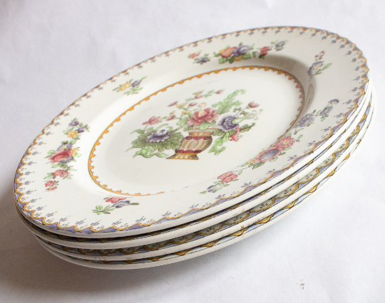 Copeland Spode Manufactured for Harrods 'Peplow' Pattern 10.25" Plates (4)