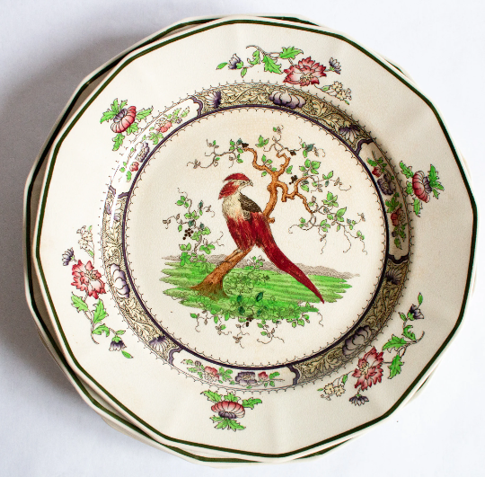 Royal Doulton Art Deco 'Pekin' Pattern Dinner Plates (4)