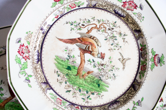 Royal Doulton Art Deco 'Pekin' Pattern Dinner Plates (4)