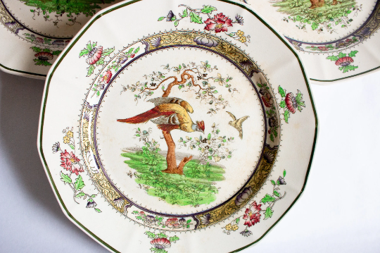 Royal Doulton Art Deco 'Pekin' Pattern Dinner Plates (4)