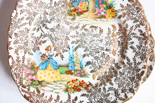 Colclough Bone China 'Crinoline Lady' Pattern Side Plates (4)