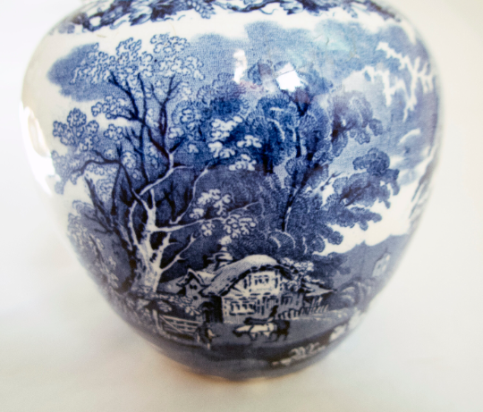 Booths 'British Scenery' Blue and White Transferware Ginger Jar