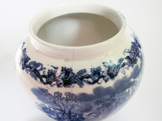 Booths 'British Scenery' Blue and White Transferware Ginger Jar