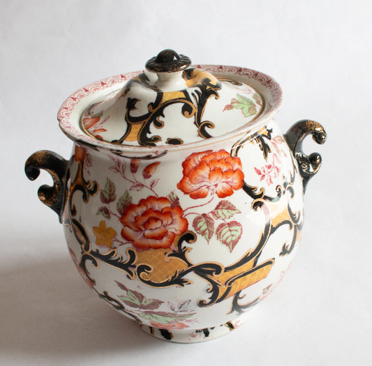 Antique H. & K. Tunstall 'Genoa' Pattern Lidded Jar