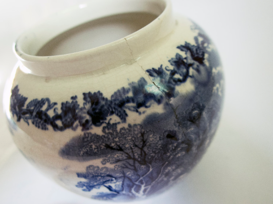 Booths 'British Scenery' Blue and White Transferware Ginger Jar