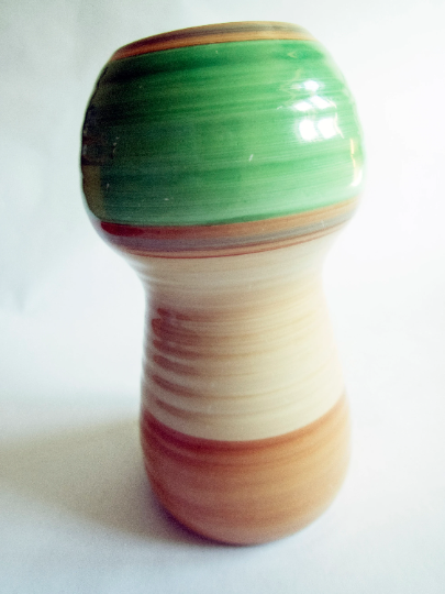 Shelley Harmony Ware Art Deco Green and Brown Banded Vase