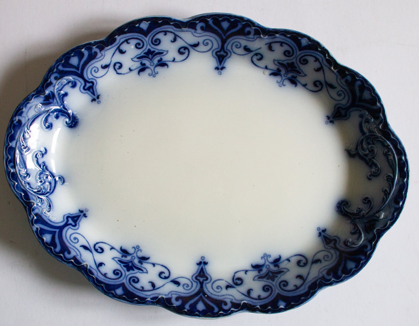 Antique Johnson Bros. Flow Blue 'Persia' Pattern Serving Platter