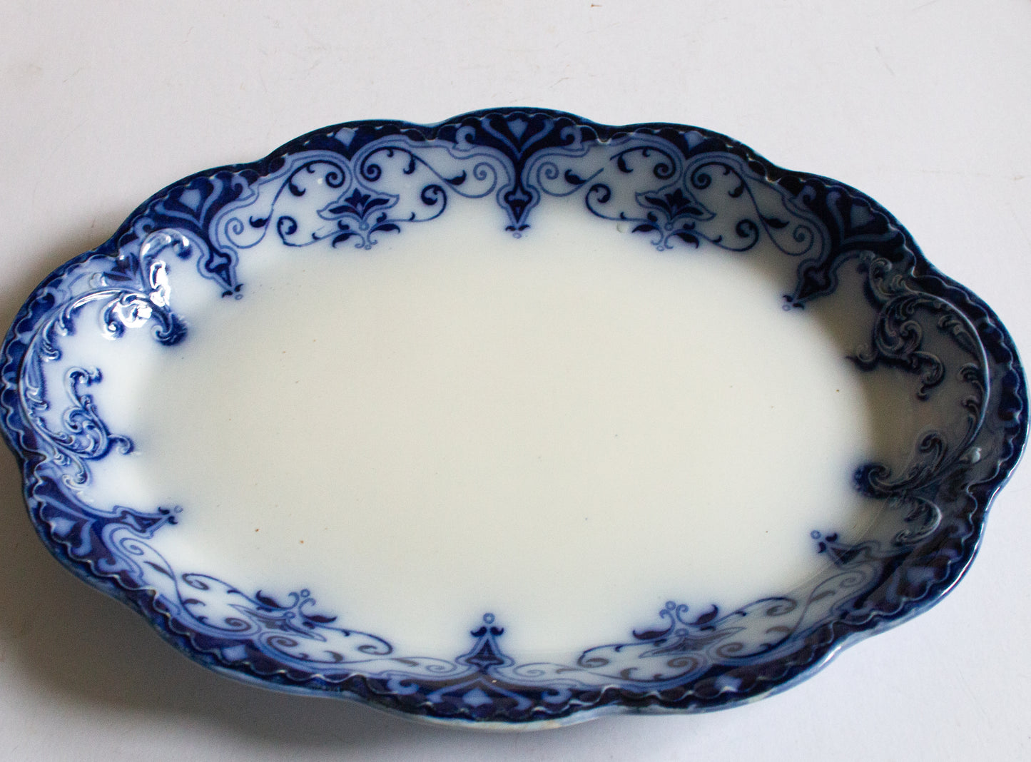 Antique Johnson Bros. Flow Blue 'Persia' Pattern Serving Platter