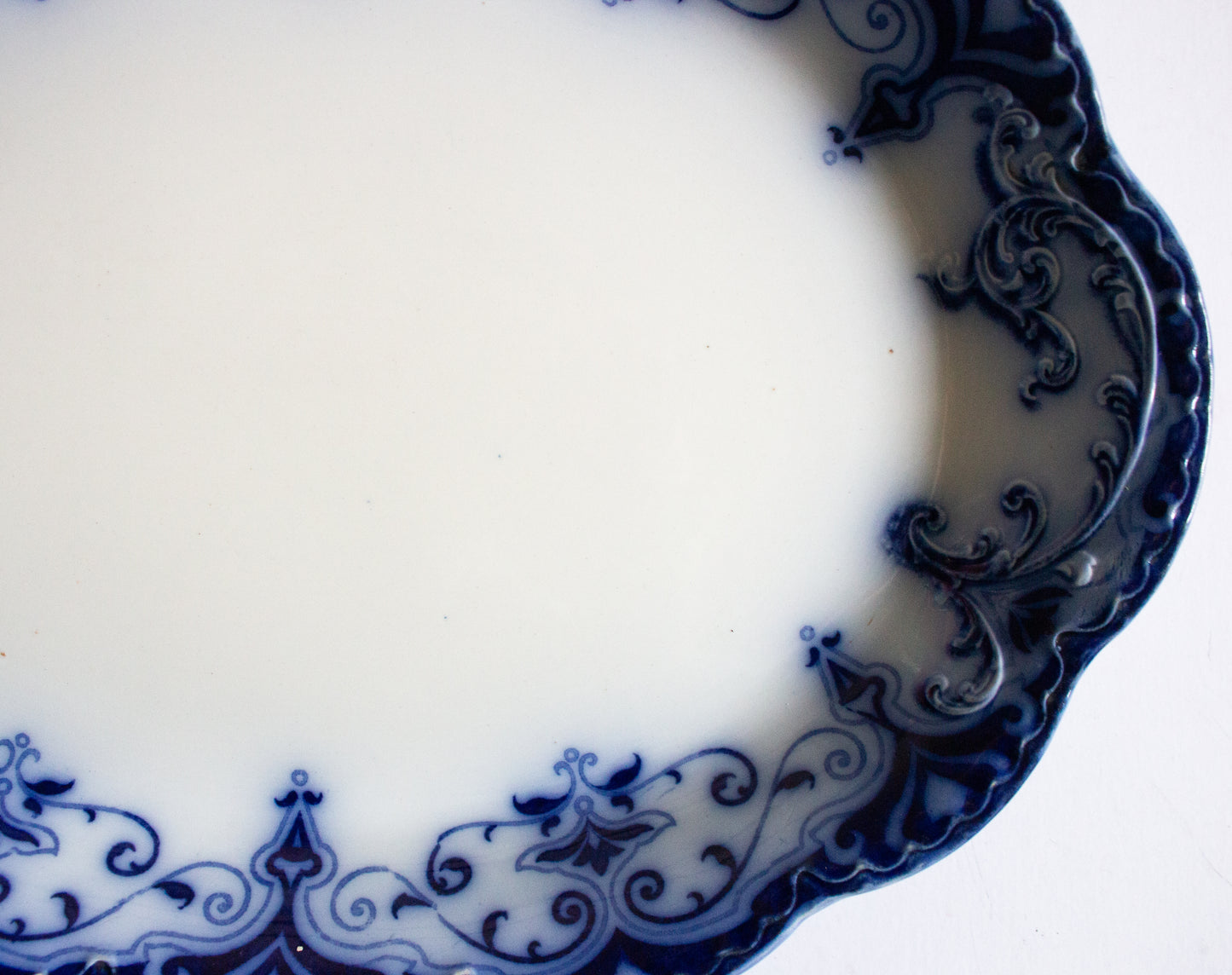 Antique Johnson Bros. Flow Blue 'Persia' Pattern Serving Platter