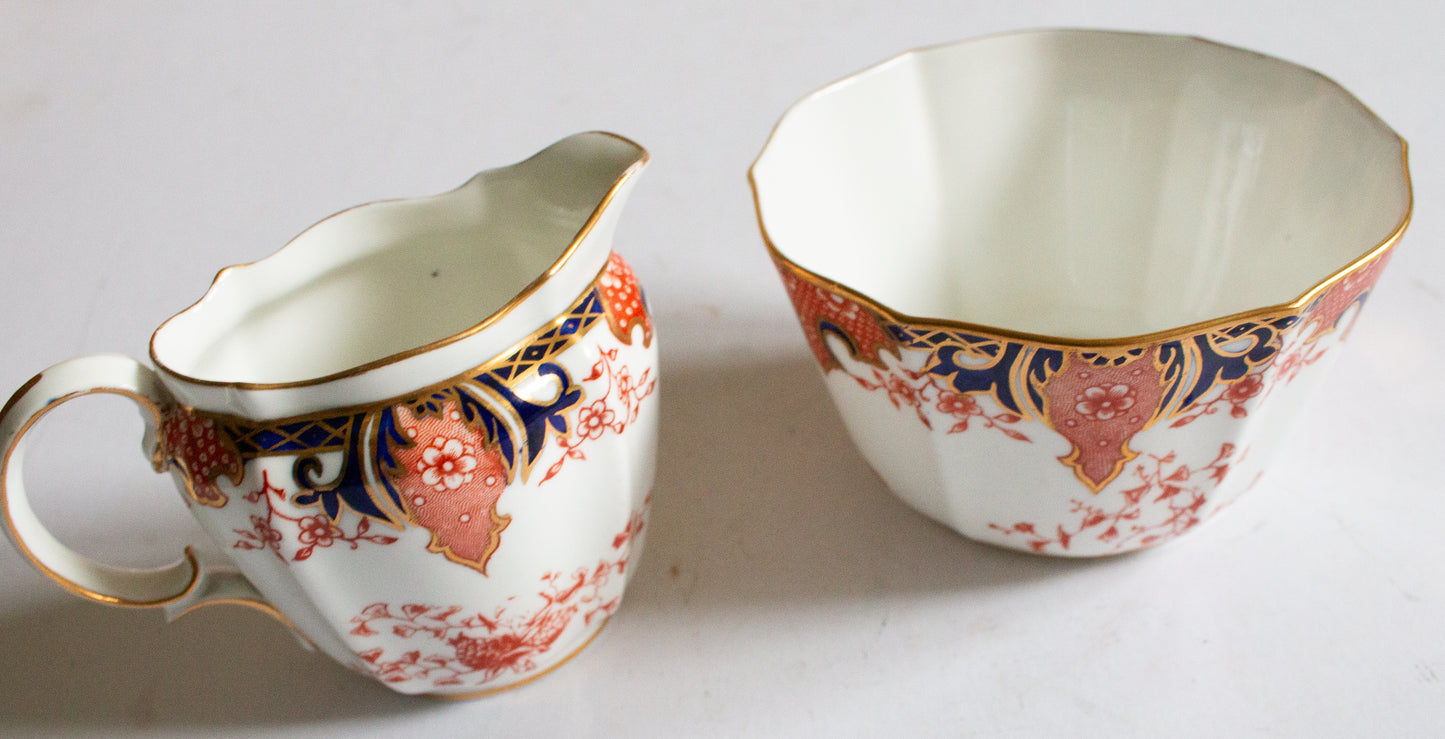 Royal Crown Derby Sugar Bowl and Creamer Set