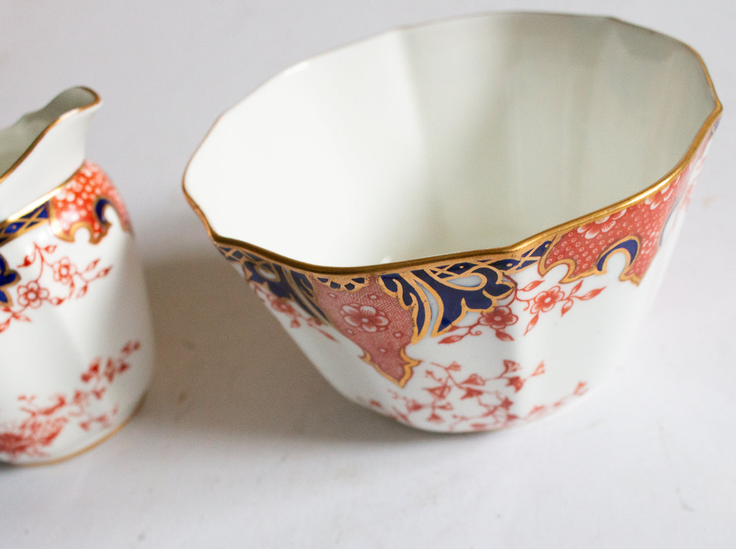 Royal Crown Derby Sugar Bowl and Creamer Set