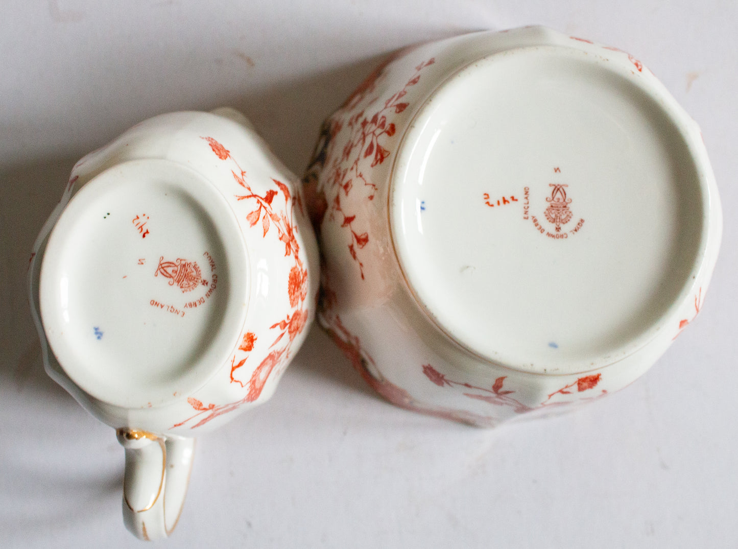 Royal Crown Derby Sugar Bowl and Creamer Set