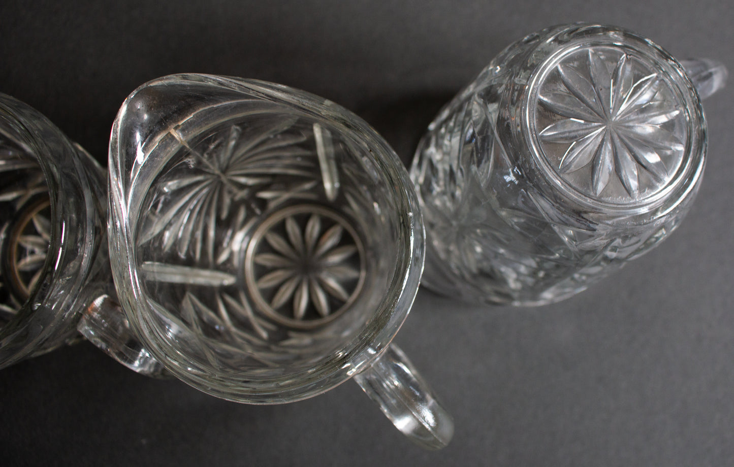 Vintage Glass Creamers or Jugs (3)