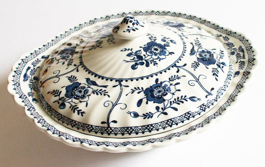 Johnson Brothers 'Indies' Blue and White Transferware Lidded Tureen