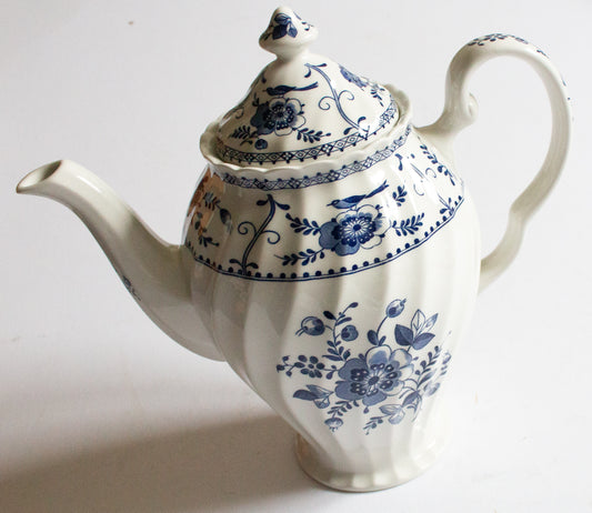 Johnson Brothers 'Indies' Blue and White Transferware Coffee Pot or Teapot