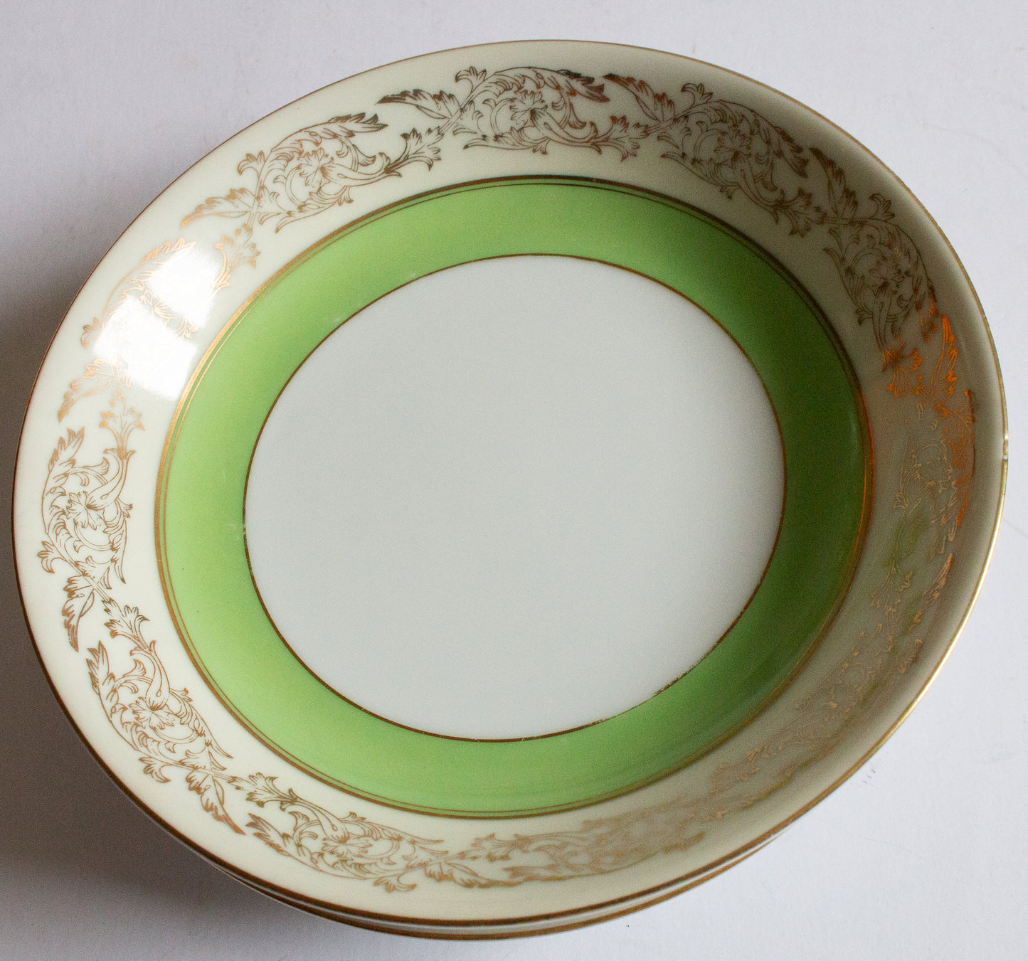 Tokyo China Green and Gold Soup Bowls (4)