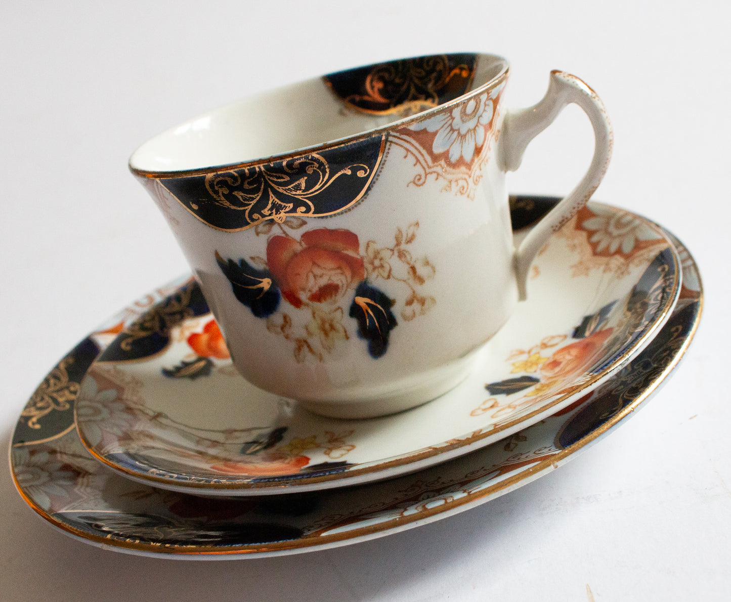 Wood & Sons 'Julia' Pattern Floral Edwardian Teacup Trio