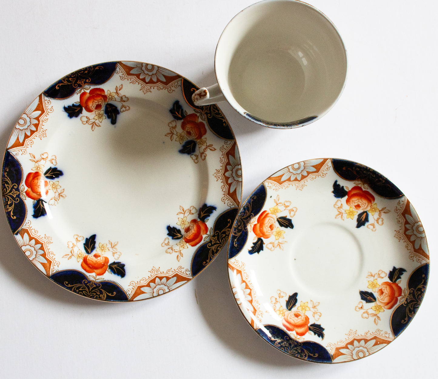 Wood & Sons 'Julia' Pattern Floral Edwardian Teacup Trio