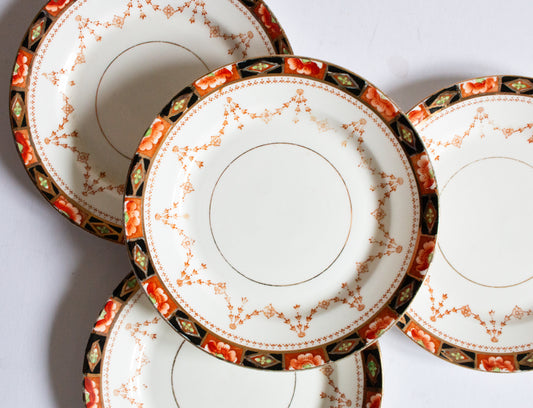 Gladstone China 7" Side Plates with Gilt Detail (4)