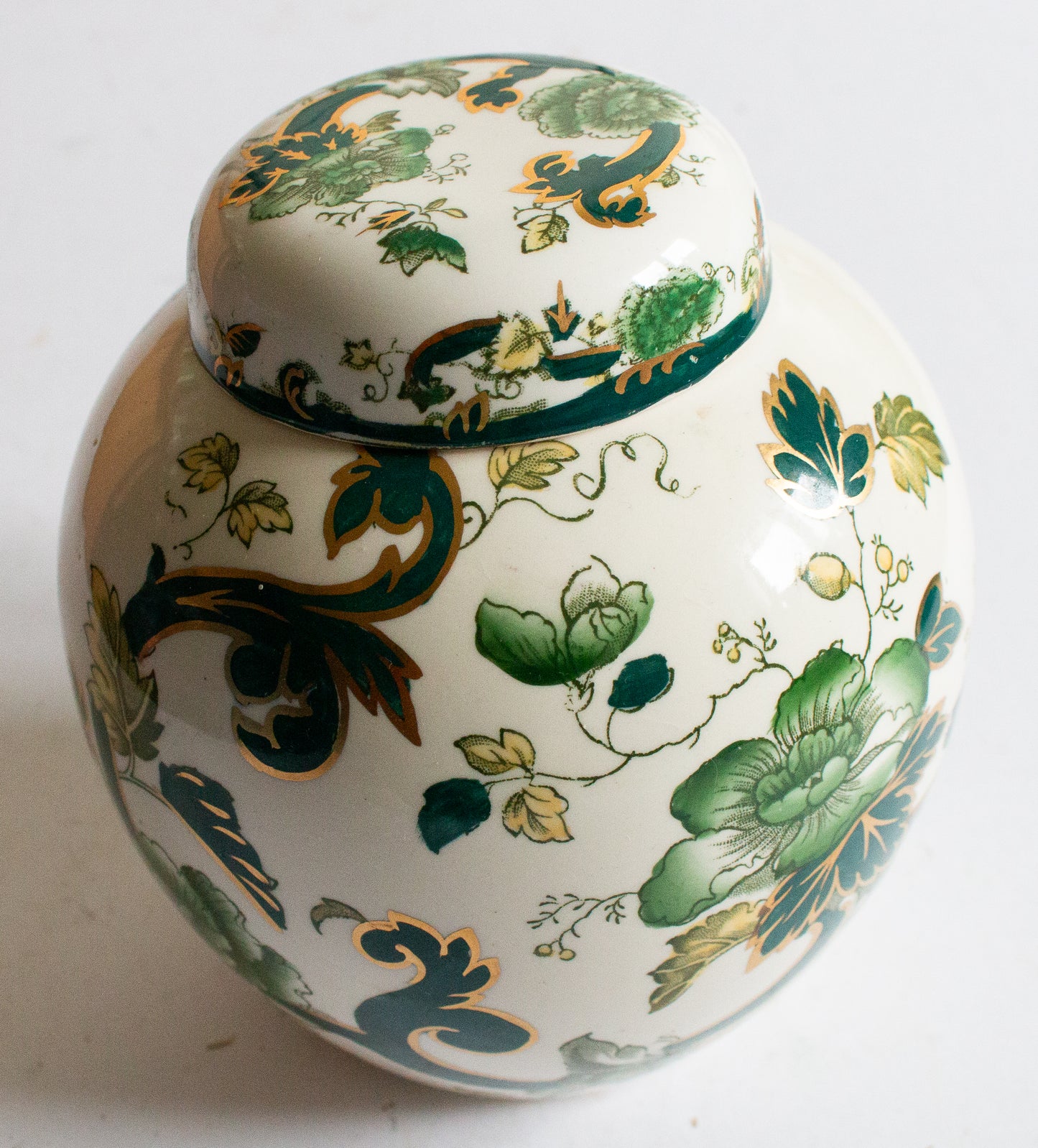 Mason's Ironstone 'Chartreuse' Pattern Large Ginger Jar