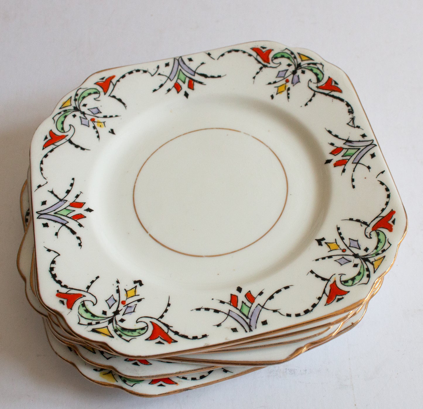 Gladstone China 6" Art Deco Side Plates (6)