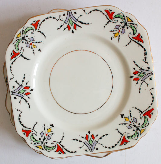 Gladstone China 6" Art Deco Side Plates (6)