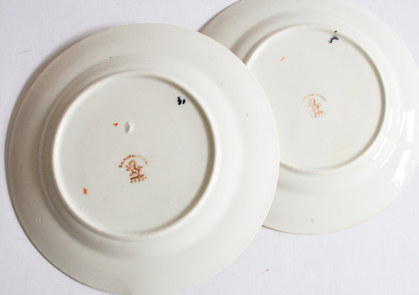 Balmoral China 7" Side Plates with Gilt Detail (2)