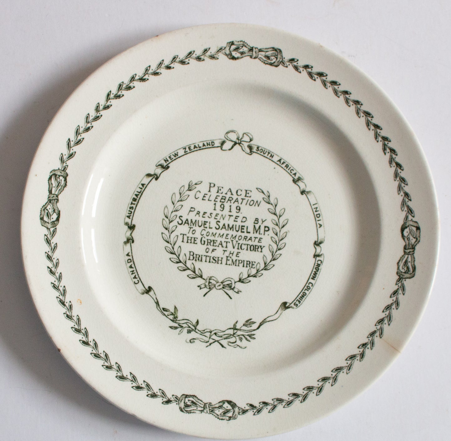 Bisto England 'Peace Celebration 1919'  WW1 Commemorative Plate