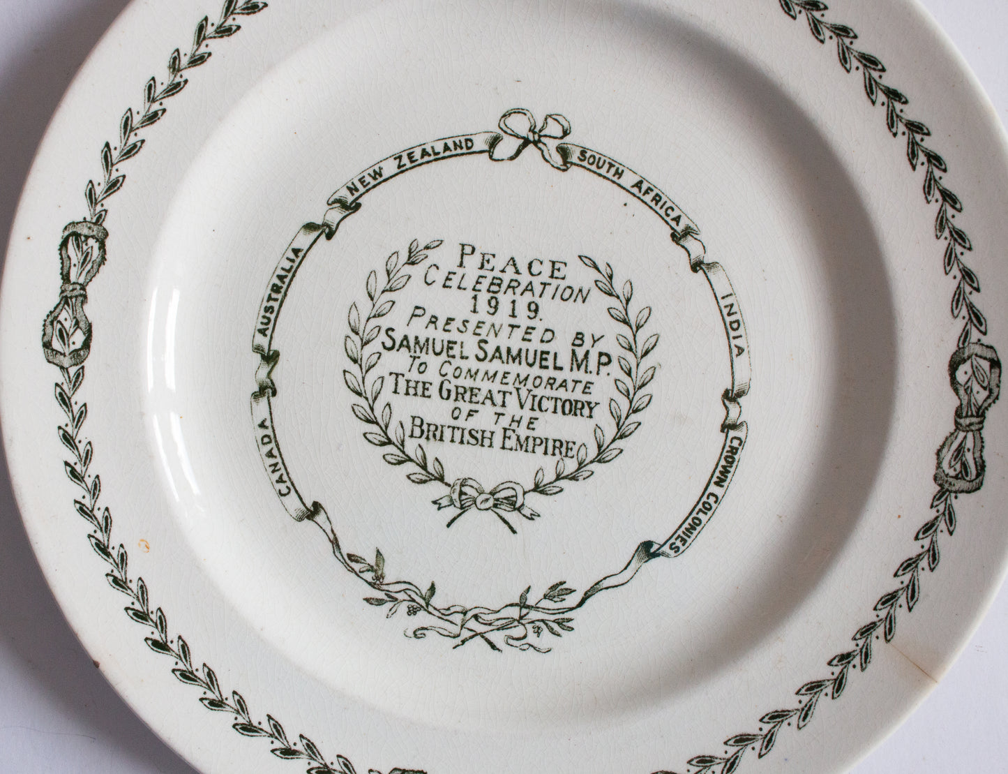 Bisto England 'Peace Celebration 1919'  WW1 Commemorative Plate