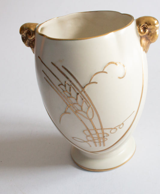 Crown Devon Fieldings Vase with Gold Detail