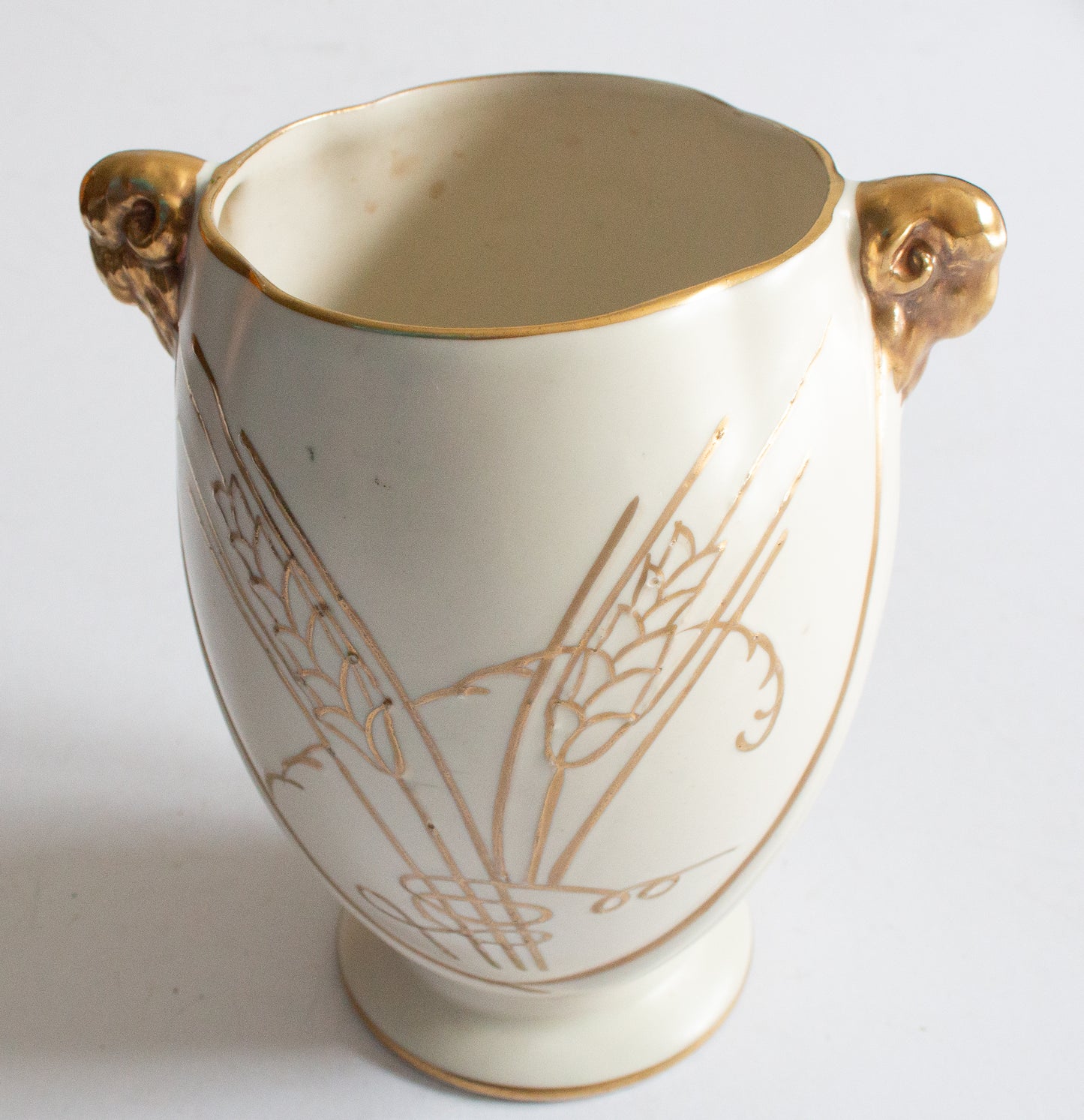 Crown Devon Fieldings Vase with Gold Detail