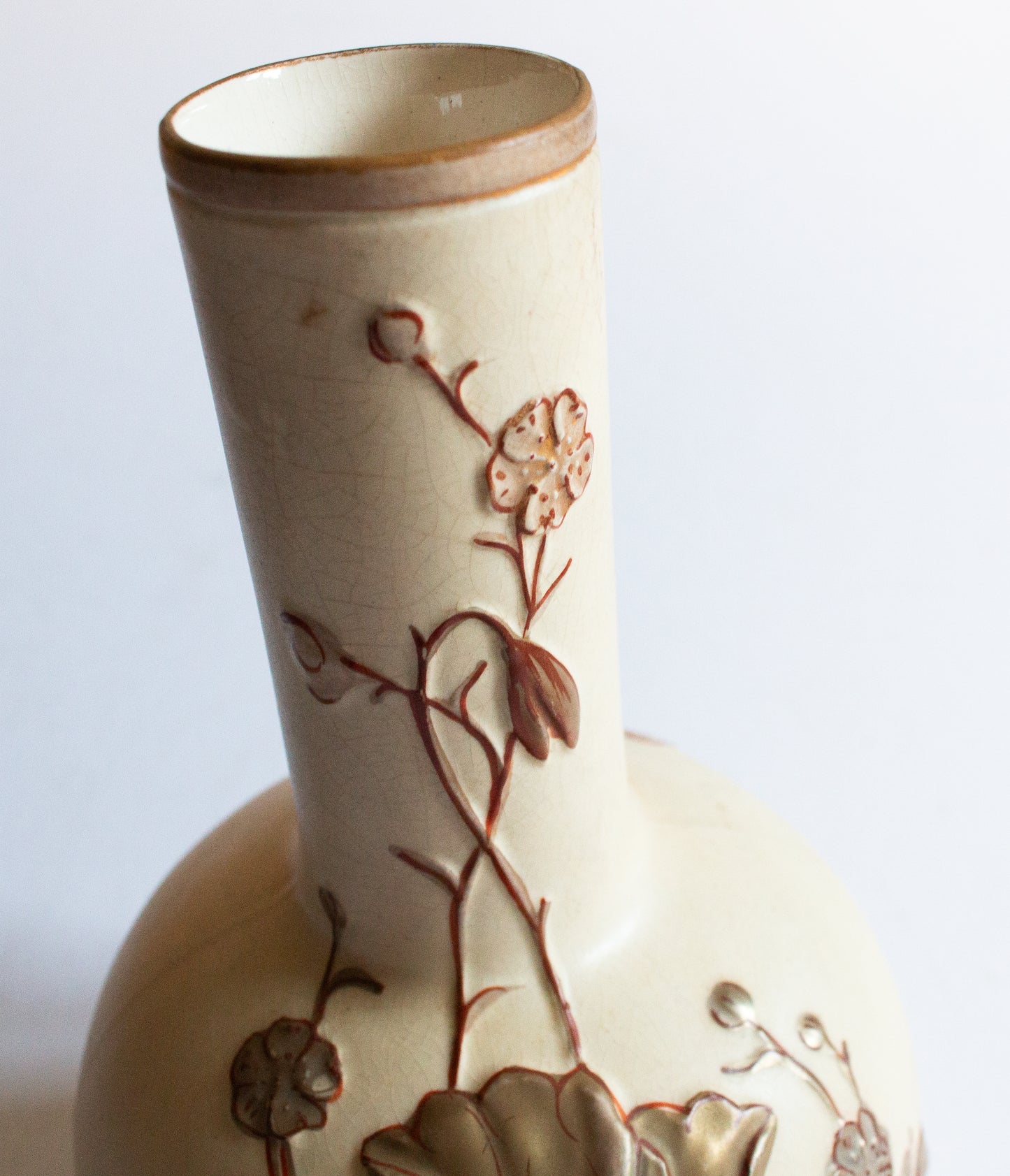 Royal Devon Vase with Raised Floral Detail