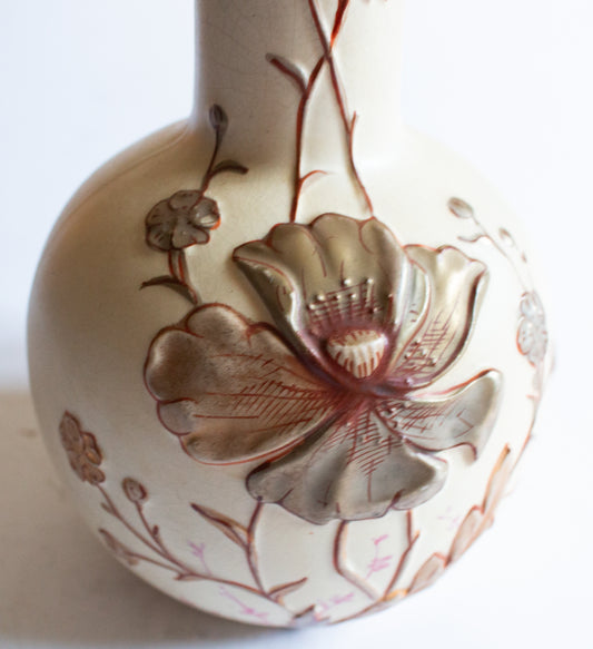 Royal Devon Vase with Raised Floral Detail