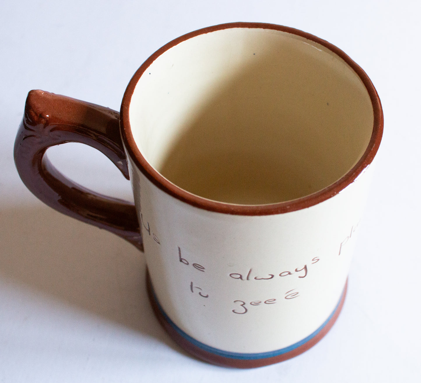 Dartmouth Pottery Motto Ware Mug 'Us ve always plaised tu zee e'