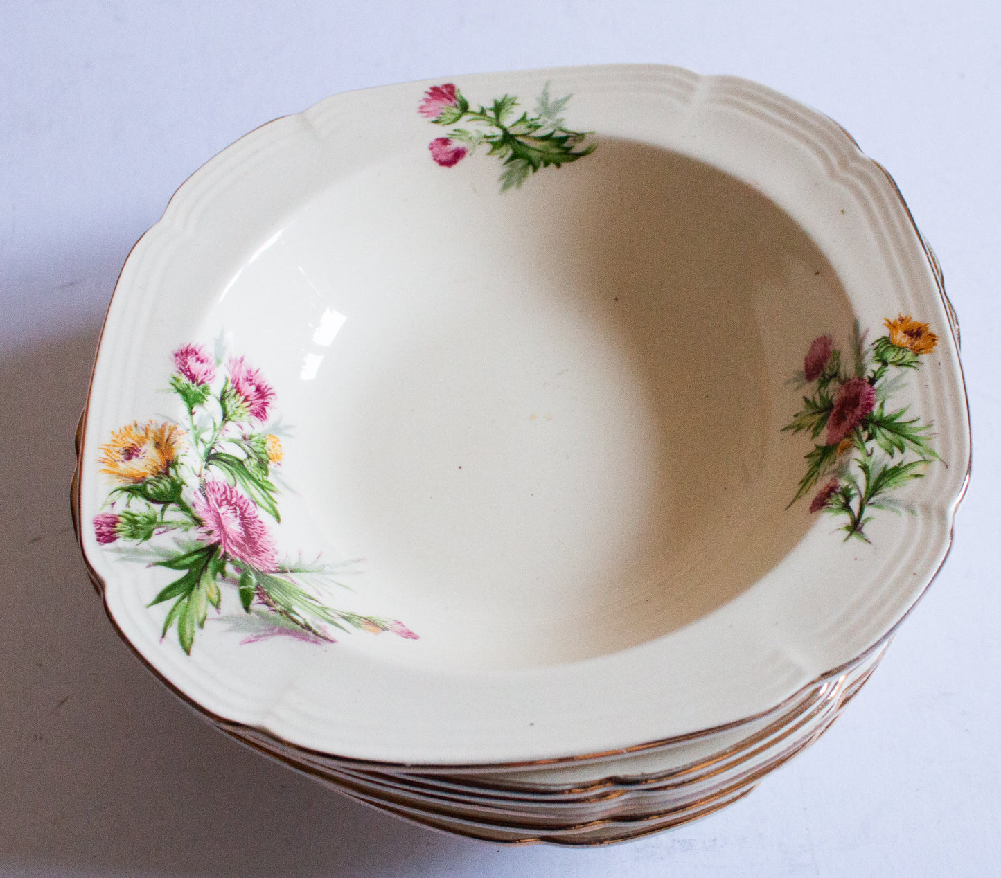 Alfred Meakin Rimmed Floral Dessert Bowls (6)