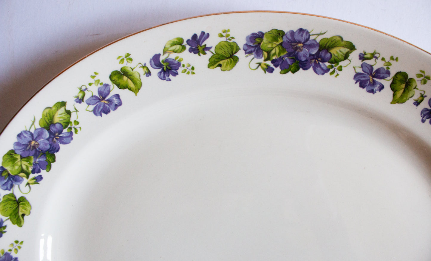 Swinnertons Staffordshire Oval Serving Platter Violet Floral Detail