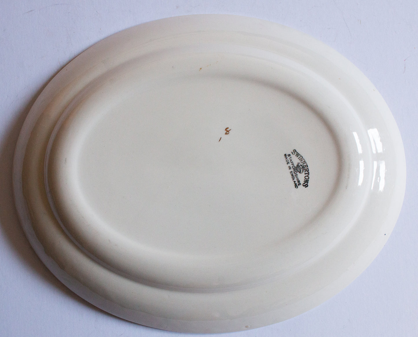 Swinnertons Staffordshire Oval Serving Platter Violet Floral Detail