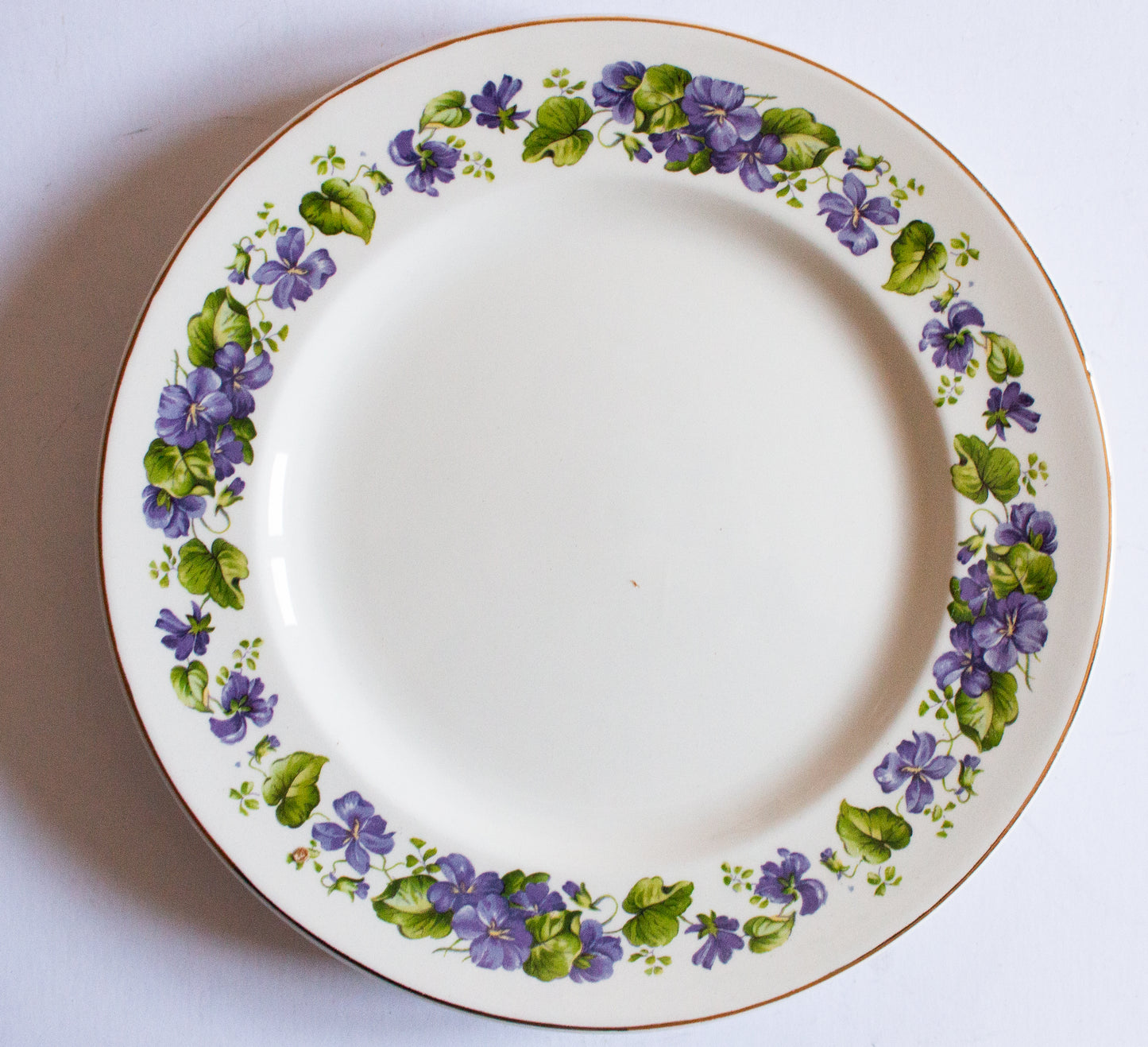 Swinnertons Staffordshire 9" Plates with Violet Floral Detail (4)