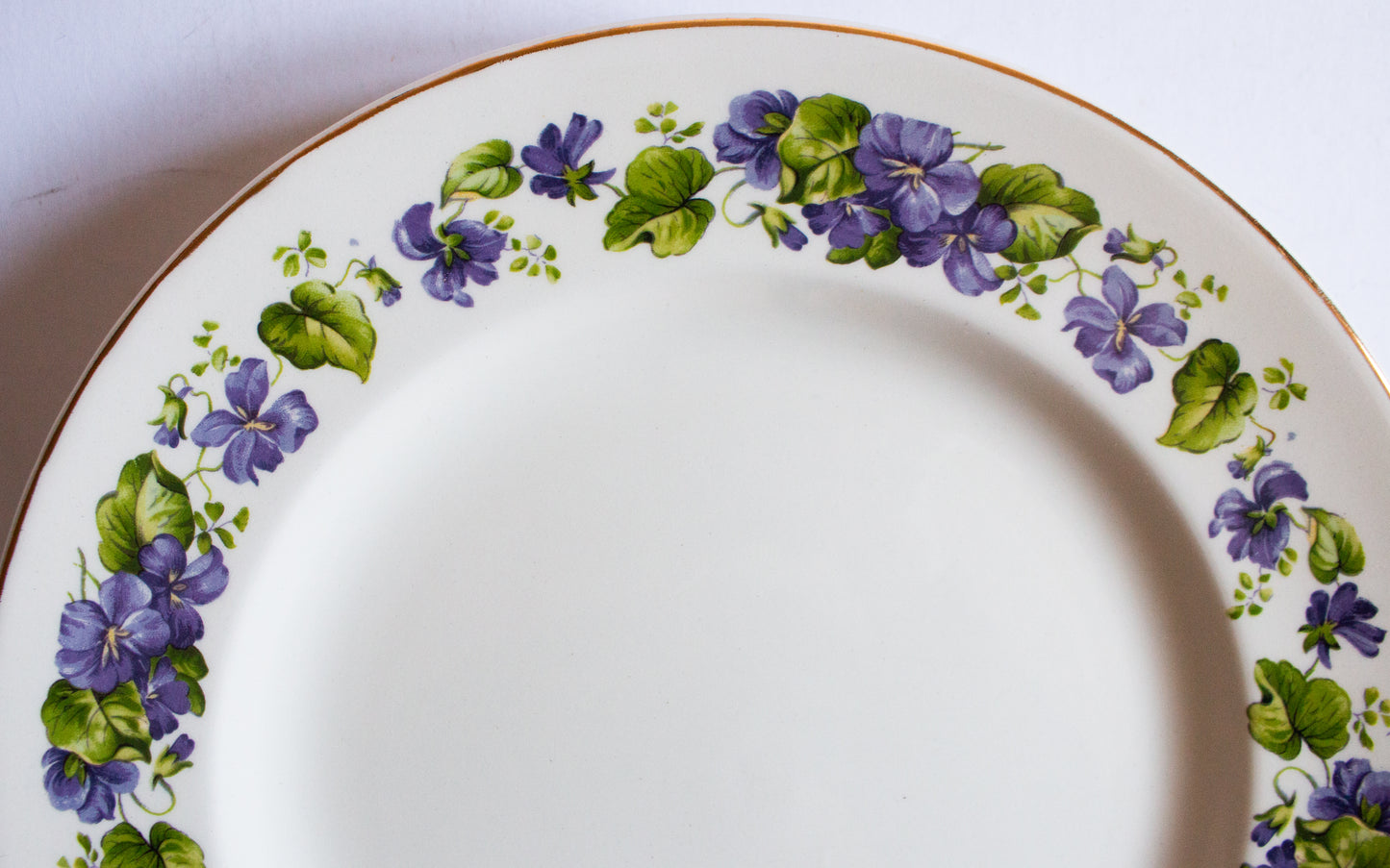 Swinnertons Staffordshire 9" Plates with Violet Floral Detail (4)