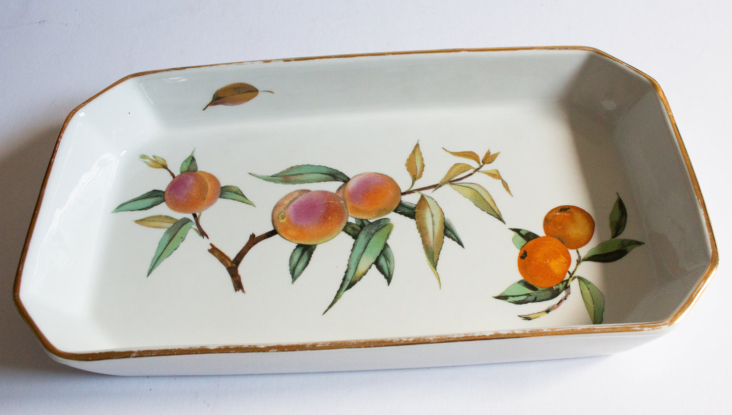 Royal Worcester 'Evesham' Pattern Large Rectangular Oven or Serving Dish