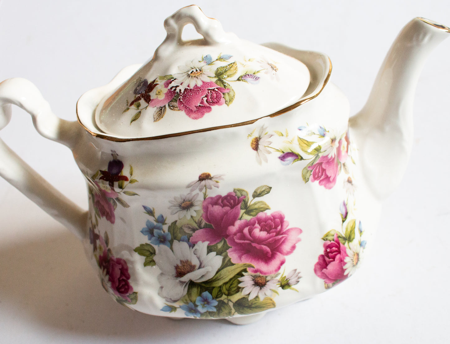 Arthur Wood & Son Vintage Floral Teapot