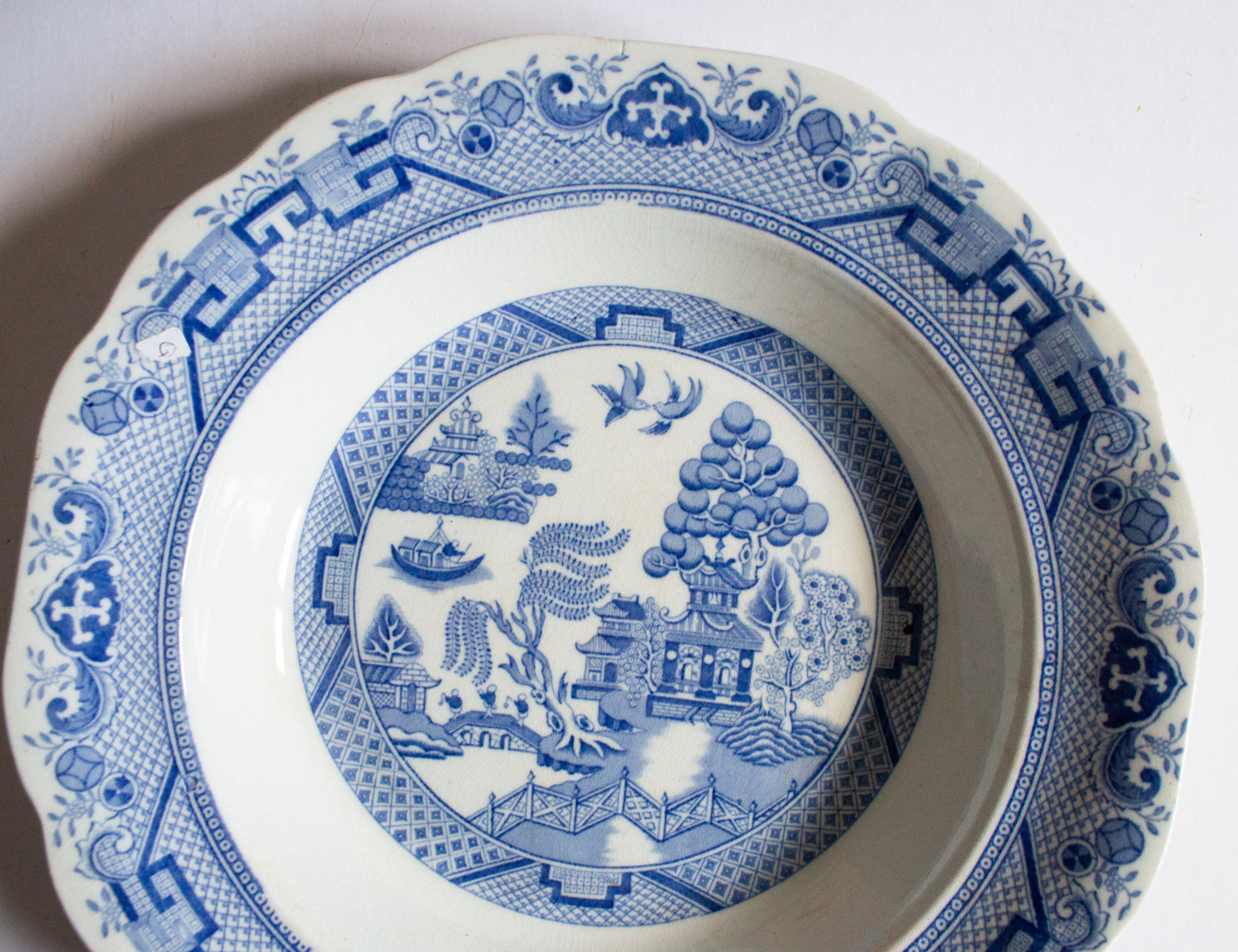 Hancock & Sons Corona Ware 'Willow' Pattern Blue and White Transferware Dish