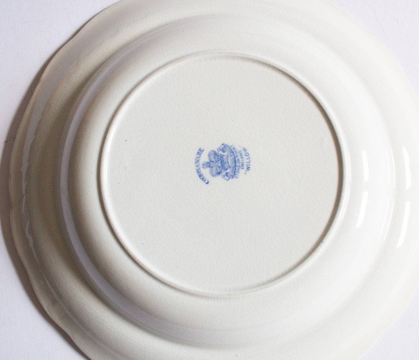 Hancock & Sons Corona Ware 'Willow' Pattern Blue and White Transferware Dish