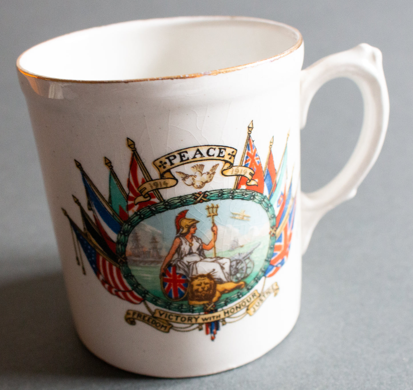 World War One Commemorative 'Rule Britannia' Peace Mug