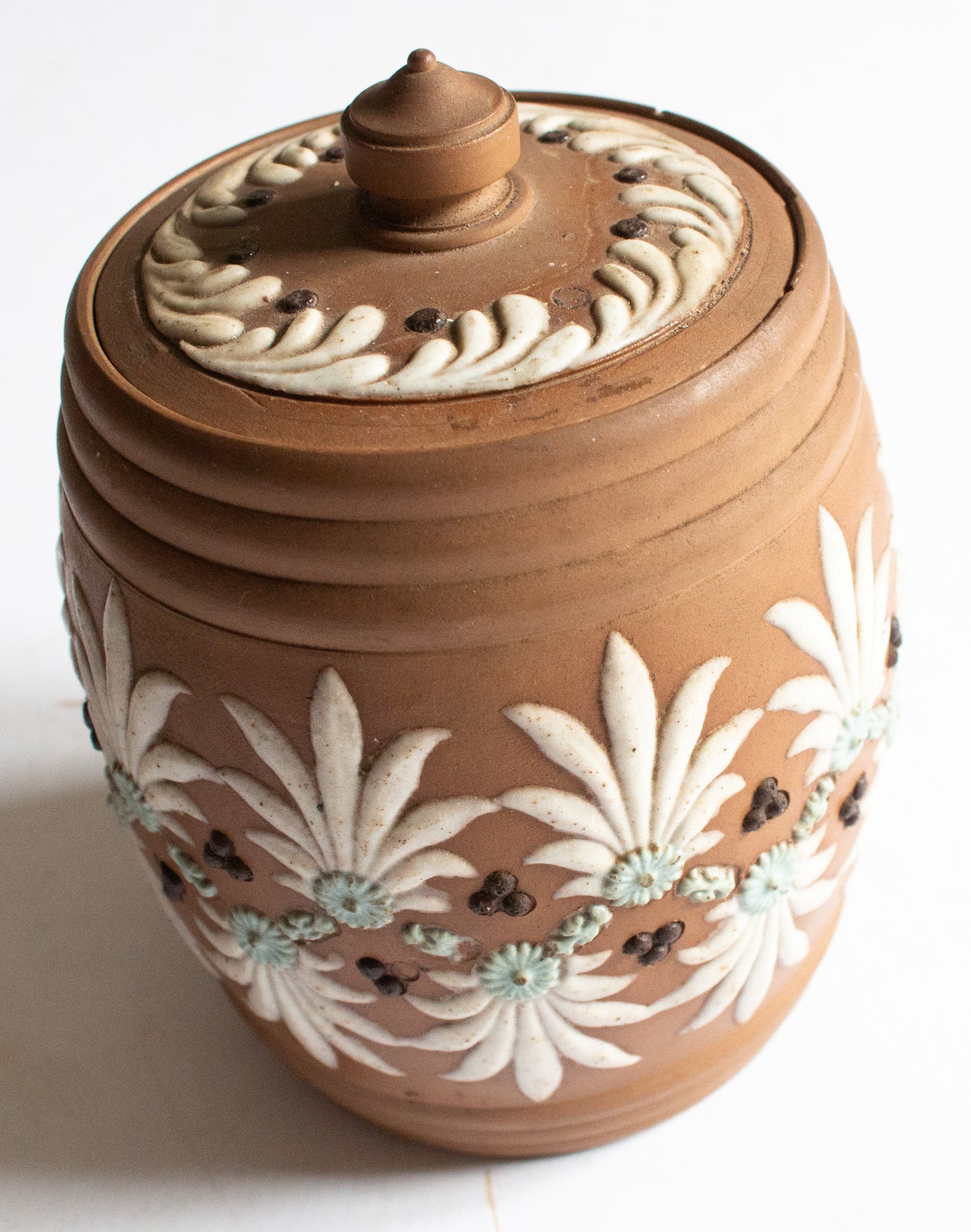 Doulton Lambeth Lidded Tobacco Jar