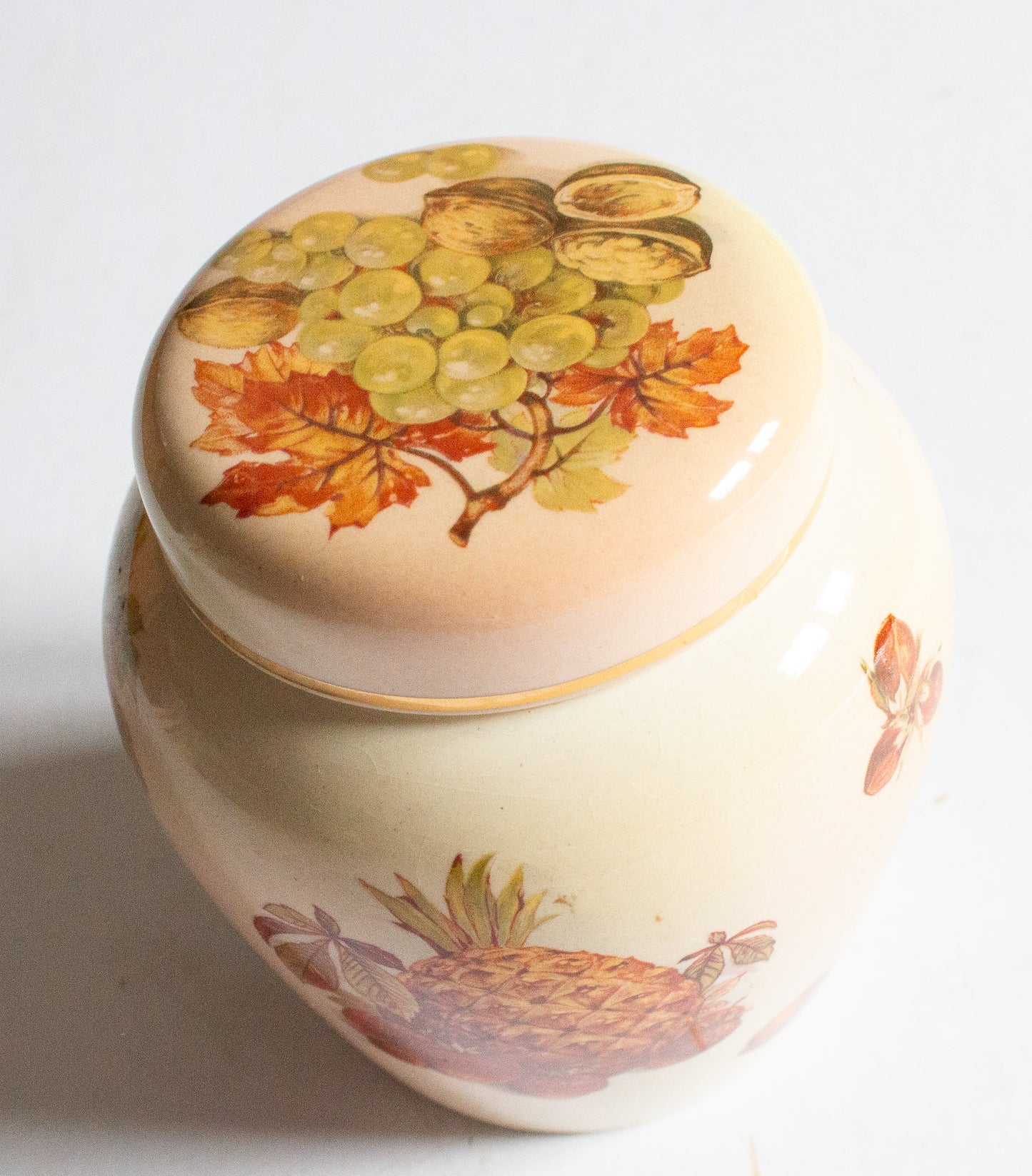 Palissy Royal Fruit Collection Ginger Jar with Pineapple Detail