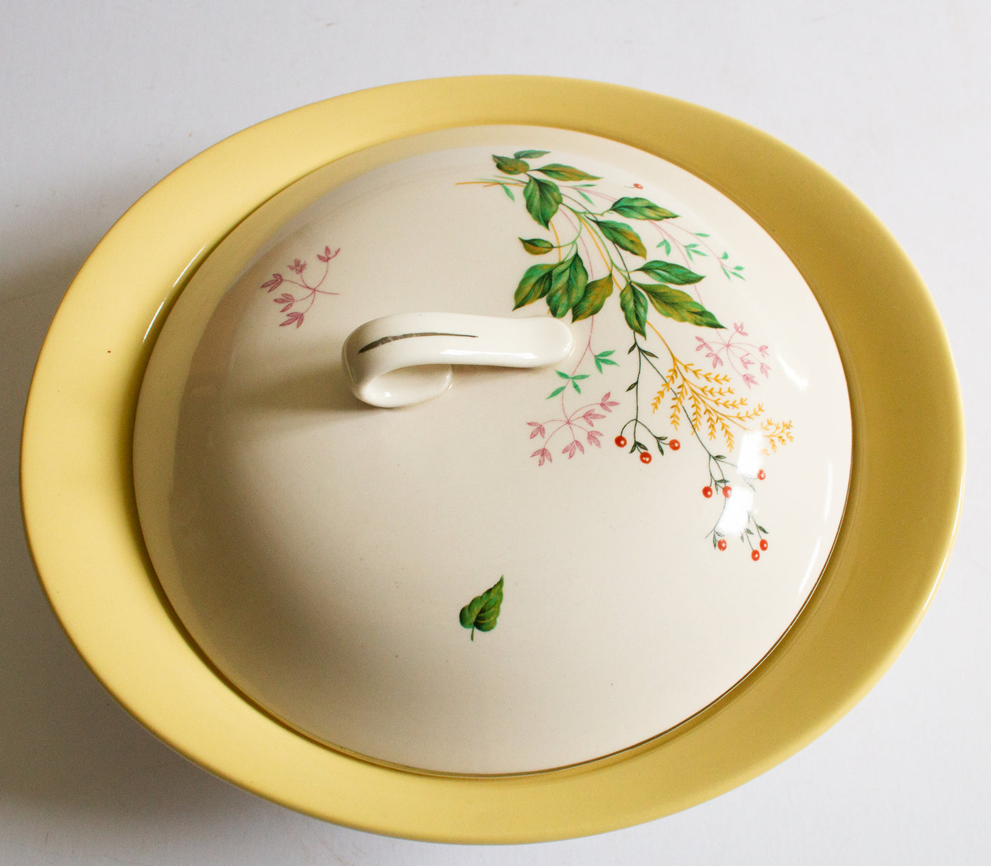 Johnson Bros. China Floral and Yellow Lidded Tureen