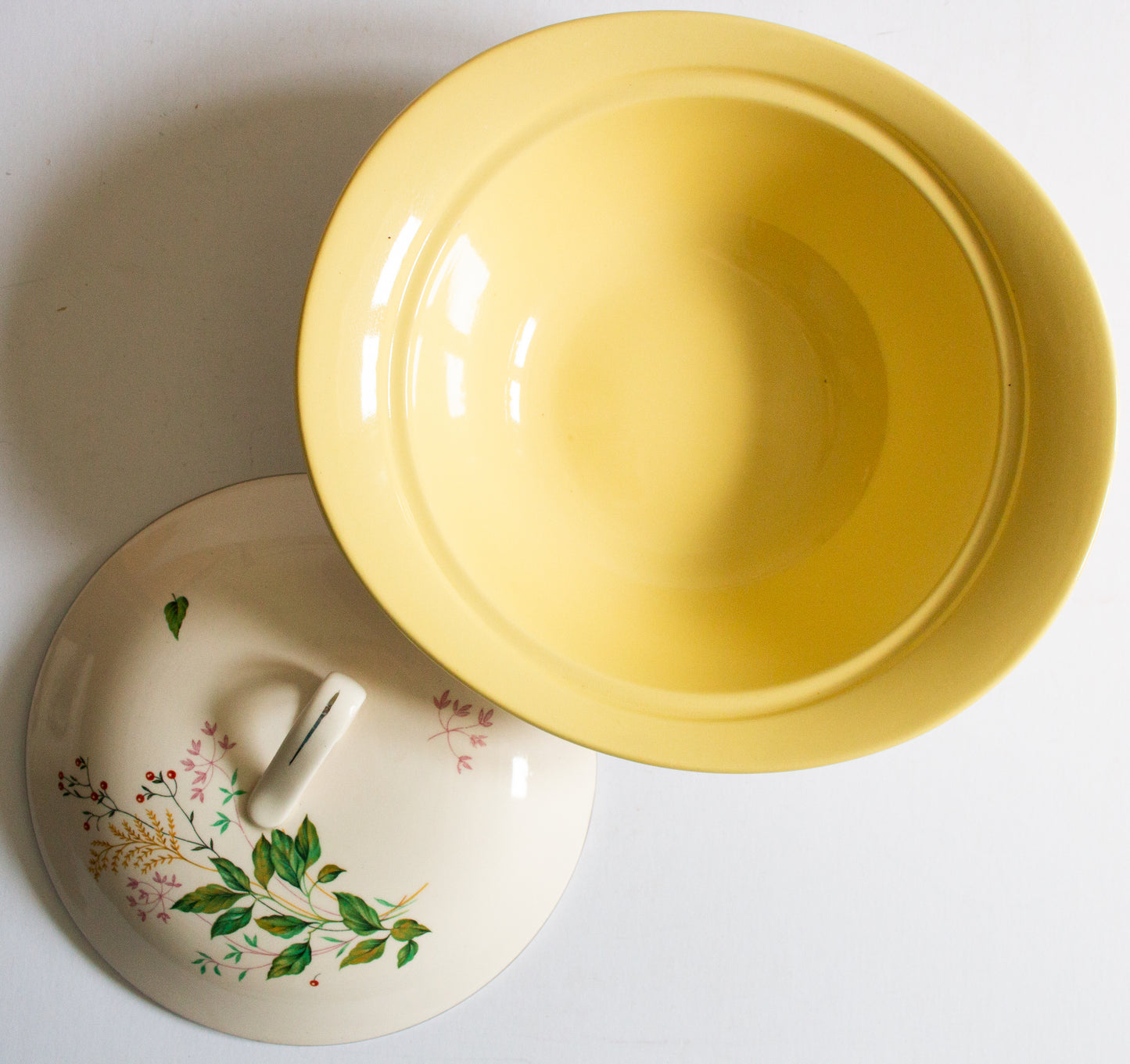 Johnson Bros. China Floral and Yellow Lidded Tureen