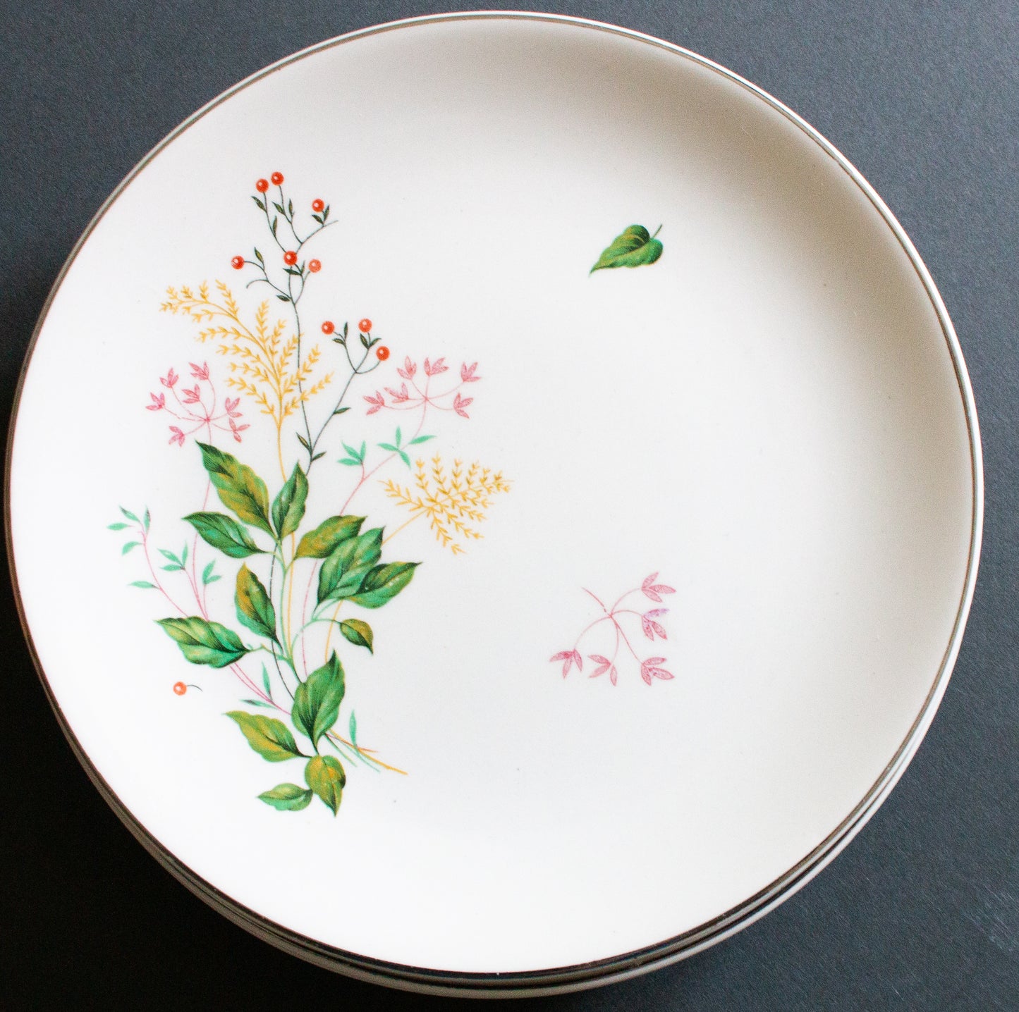 Johnson Bros. China 7" Side Plates with Summer Floral Detail (6)